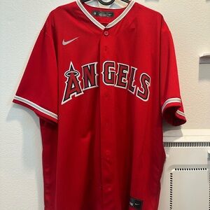 Nike Red Angels Baseball Jersey Ohtani